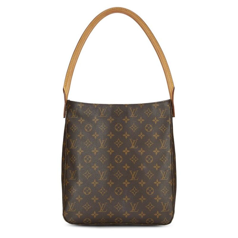 Louis Vuitton Brown Monogram Coated Canvas Looping Gm (Authentic Pre-Loved)